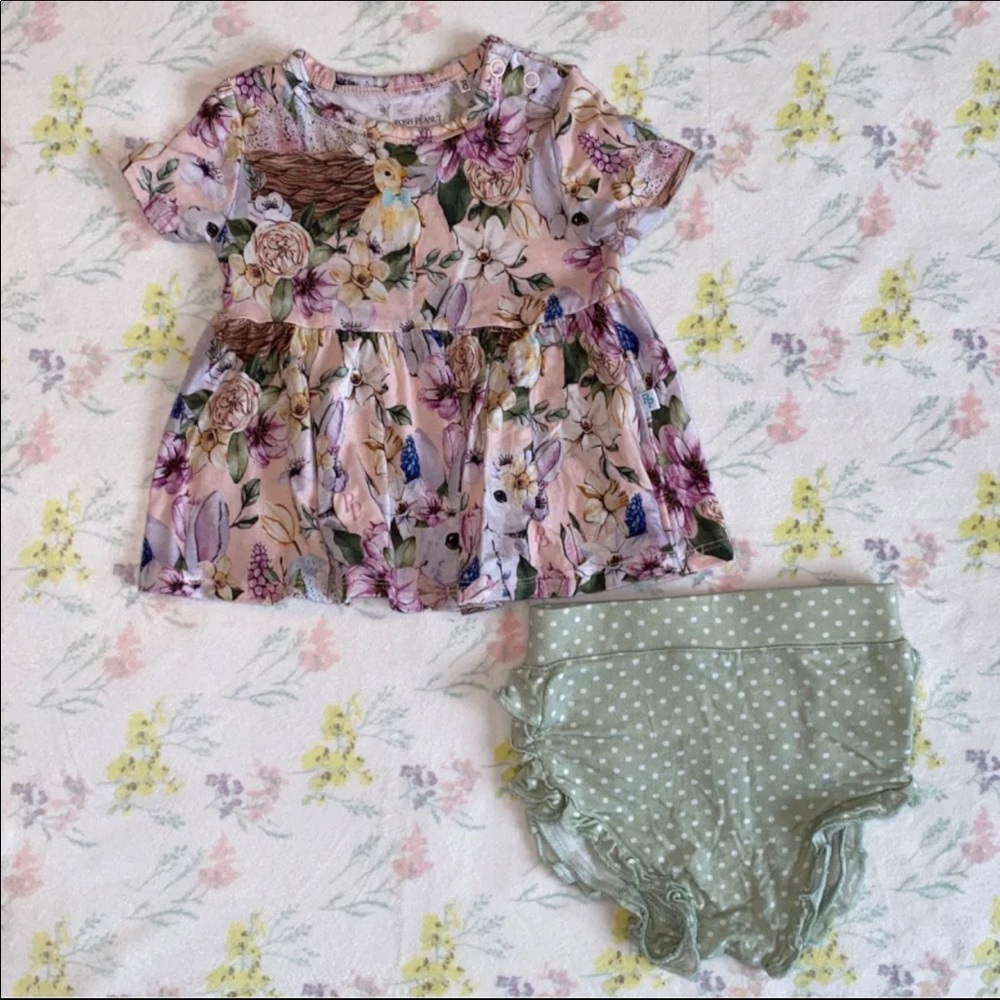 Posh Peanut Hazel Bummie Set Size 3-6 Months